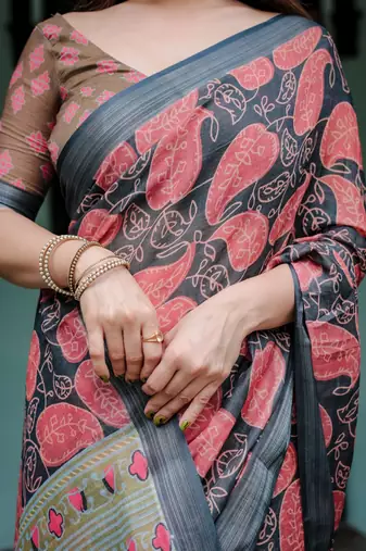 light black  ready to wear saree with  blouse