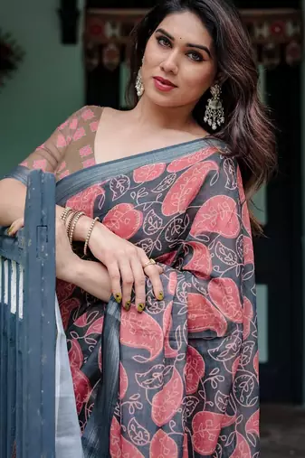 light black  ready to wear saree with  blouse