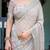 greay  ready to wear saree with  blouse