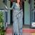 teal blue  ready to wear saree with  blouse