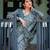 teal blue  ready to wear saree with  blouse