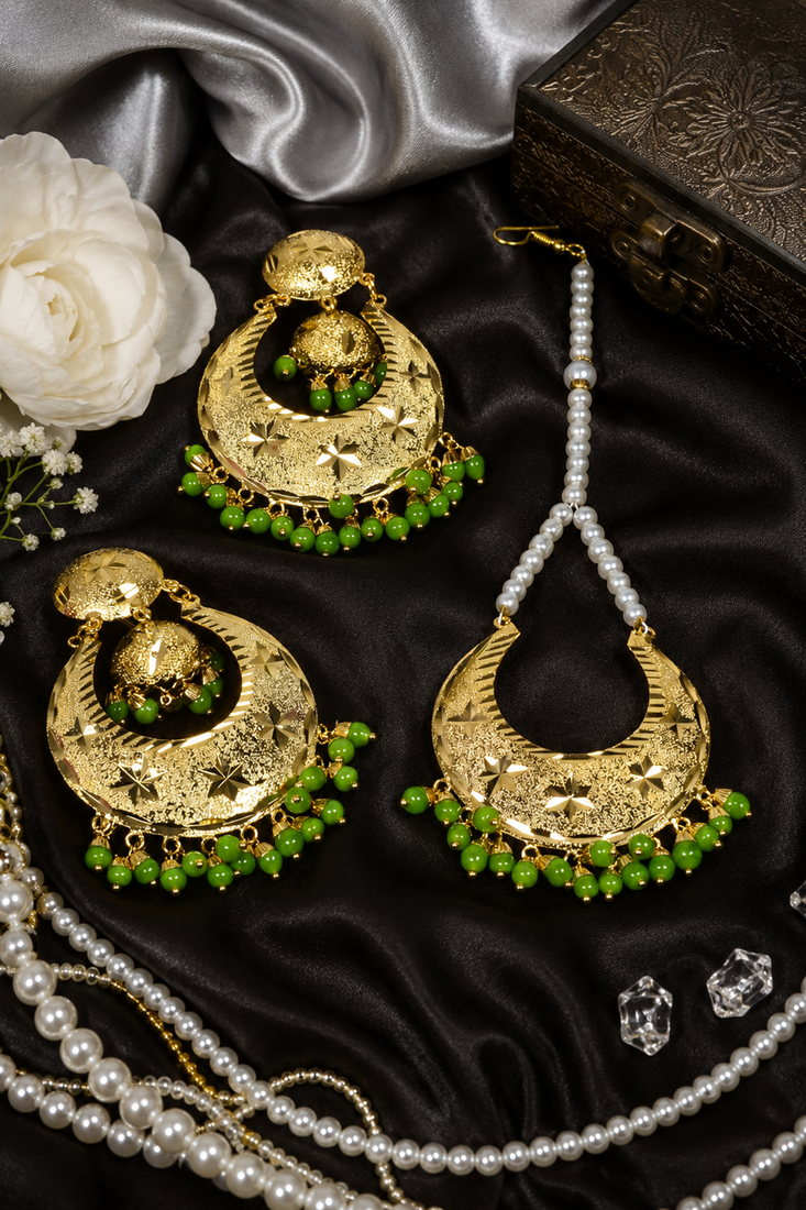 Ethnic chandbali earrings set