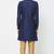 Navy blue hand embroidered art silk sherwani for men