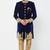 Navy blue hand embroidered velvet sherwani for men