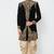 Black hand embroidered velvet sherwani for men