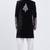 Black hand embroidered velvet sherwani for men