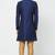 Navy blue hand embroidered art silk sherwani for men