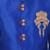 Royal blue hand embroidered art silk sherwani for men