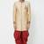 Gold hand embroidered art silk sherwani for men