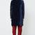 Navy blue hand embroidered velvet sherwani for men
