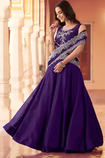 Bridesmaid Special Rangoli Silk Sequence & Thread Work Lehenga Choli