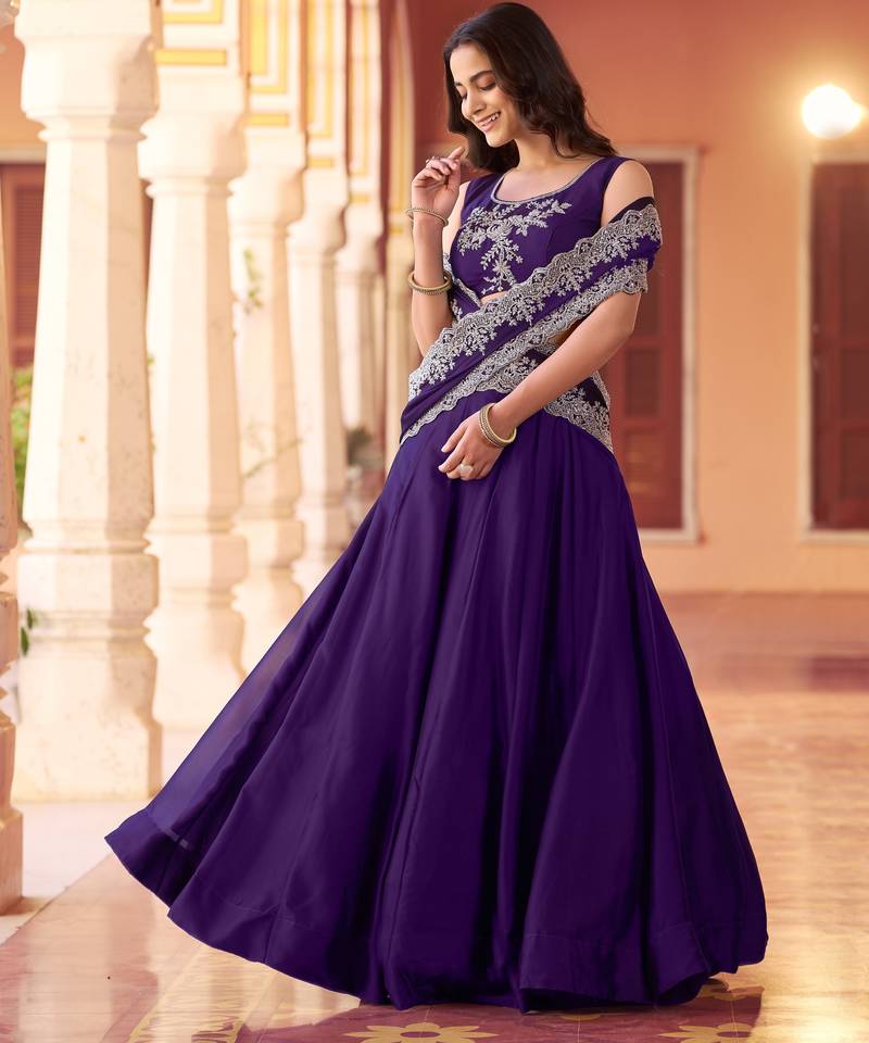Bridesmaid Special Rangoli Silk Sequence & Thread Work Lehenga Choli
