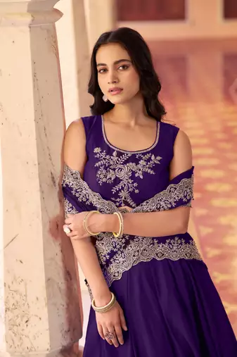 Bridesmaid Special Rangoli Silk Sequence & Thread Work Lehenga Choli