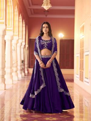 Bridesmaid Special Rangoli Silk Sequence & Thread Work Lehenga Choli 4