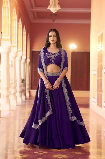 Bridesmaid Special Rangoli Silk Sequence & Thread Work Lehenga Choli