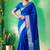 Traditional self print & heavy metallic zari border saree with blouse