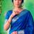 Traditional self print & heavy metallic zari border saree with blouse