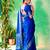 Traditional self print & heavy metallic zari border saree with blouse