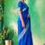 Traditional self print & heavy metallic zari border saree with blouse