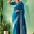 Traditional self print & heavy metallic zari border saree with blouse