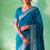Traditional self print & heavy metallic zari border saree with blouse