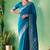 Traditional self print & heavy metallic zari border saree with blouse
