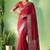 Traditional self print & heavy metallic zari border saree with blouse