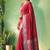 Traditional self print & heavy metallic zari border saree with blouse