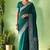 Traditional self print & heavy metallic zari border saree with blouse