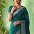 Traditional self print & heavy metallic zari border saree with blouse