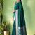 Traditional self print & heavy metallic zari border saree with blouse