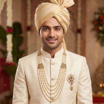  pearl beads dulha groom sherwani mala for   for wedding | layered mala | perfect for groom 6