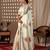 Elegant Off White Floral Print Saree for Women