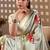 Elegant Off White Floral Print Saree for Women