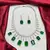 Emerald Green Crystal Bridal Jewelry Set, Silver Wedding Necklace Earrings