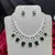 Emerald Green Crystal Bridal Jewelry Set, Silver Wedding Necklace Earrings