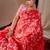 Elegant Red Floral Print Saree for Women