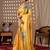 Elegant Yellow Floral Print Saree for Women