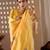 Elegant Yellow Floral Print Saree for Women