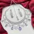Lavender CZ Bridal Jewelry Set | Silver Tone Indian Wedding Necklace, Earrings & Maang Tikka