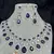 Royal Blue Sapphire Bridal Jewelry Set: CZ Crystal Choker