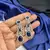Royal Blue Sapphire Bridal Jewelry Set: CZ Crystal Choker