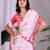 Elegant White Floral Print Saree for Women