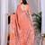 Elegant Peach Floral Print Saree for Women