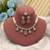 Pista green & pink color kundan necklace set