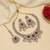 Maroon color kundan necklace set