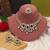 Maroon color kundan necklace set