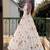 White embroidery crushi silk blend  anarkali suit