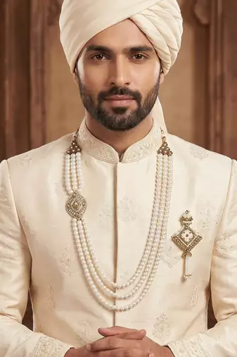 Groom mala and brooch set