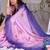 Elegant Lavender Floral Print Saree for Women